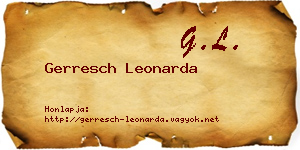 Gerresch Leonarda névjegykártya